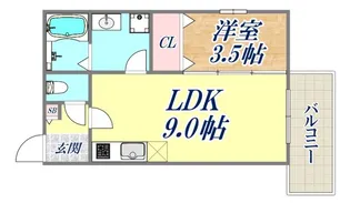 アバンティオ御崎公園【1階】の間取り