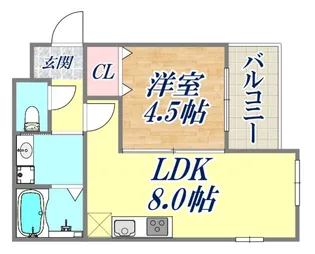1LDKの間取り画像