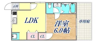 ビーコート熊内【1階】の間取り