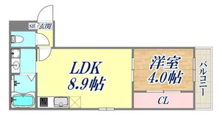アバンティオ御崎公園【3階】の間取り