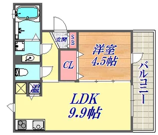 フラット松原【2階】の間取り