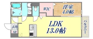 1LDKの間取り画像
