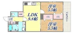 Riso+miraieジェームス山EAST【2階】の間取り