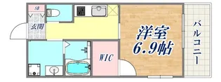 ラムール下三条【2階】の間取り