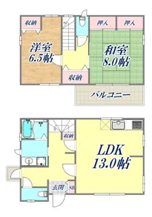 兵庫県神戸市東灘区住吉宮町3丁目【一戸建】の間取り