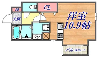 アンビエンテ王子籠池【2階】の間取り