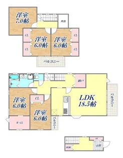 兵庫県神戸市東灘区森南町1丁目【一戸建】の間取り
