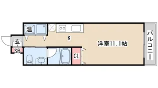 レジディア神戸磯上【10階】の間取り