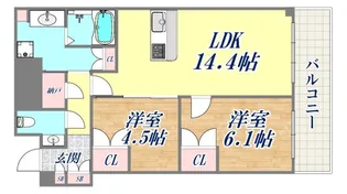 ザ・パークハウス神戸タワー【11階】の間取り