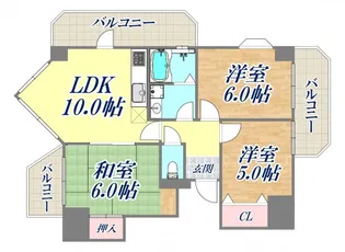 ル・パレ須磨【8階】の間取り