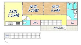仮称)東尻池町ハイツ【2階】の間取り