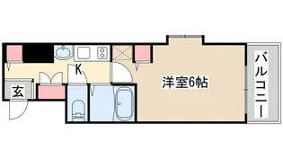 プレサンス三宮東アルバーナ【6階】の間取り