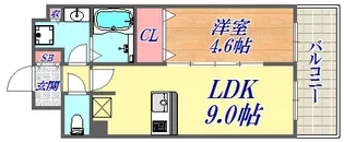 プレサンスTHE神戸【12階】の間取り