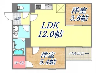 エルデ神戸【3階】の間取り