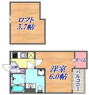 ルネッタ新長田【1階】の間取り