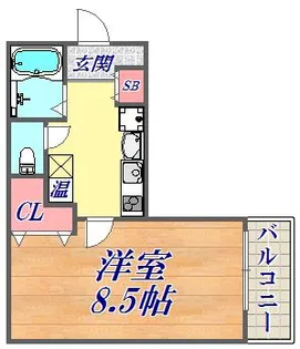 SANKOガルフタワー【5階】の間取り