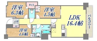 ザレジデンス神戸元町通【10階】の間取り