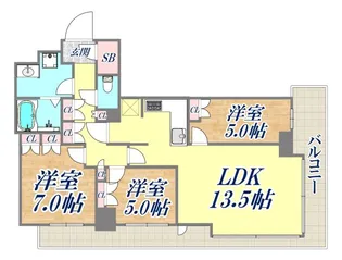 ザ・パークハウス神戸タワー【17階】の間取り