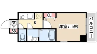 レジュールアッシュ神戸元町【11階】の間取り