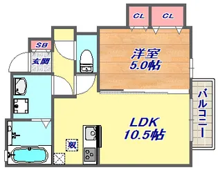 サニーレジデンス【1階】の間取り