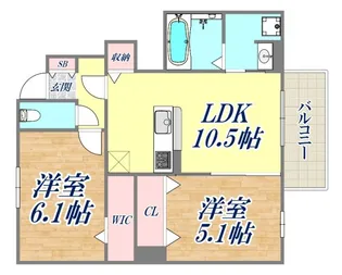 コンフォール赤坂【1階】の間取り