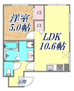 灘ハイツ【4階】の間取り