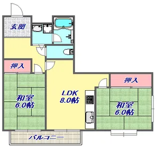 グランディア灘北通り【4階】の間取り