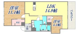 アプリーレ住吉本町【3階】の間取り