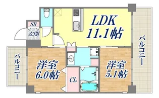 プレサンス新神戸駅前【10階】の間取り