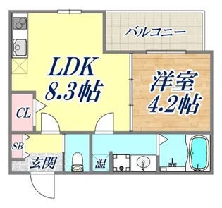 F Rubra SEAM【2階】の間取り