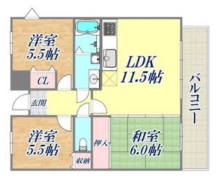 ガーデンハイツ桃山台弐番館【3階】の間取り