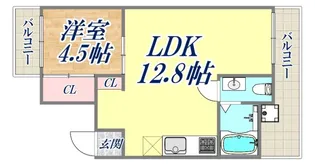 1LDKの間取り画像