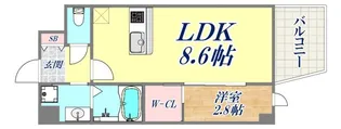 1LDKの間取り画像