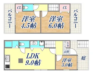 兵庫県神戸市長田区上池田1丁目【一戸建】の間取り