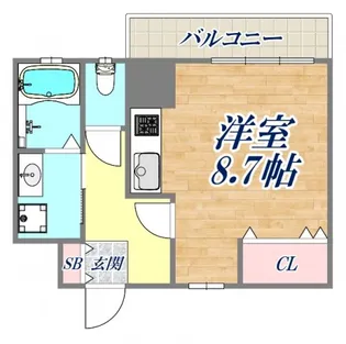 スミエール山本通【1階】の間取り