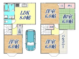 兵庫県神戸市長田区長者町【一戸建】の間取り