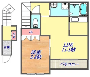 メゾン・オランジュ【2階】の間取り