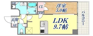 1LDKの間取り画像