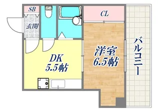フリックコート荒田【2階】の間取り