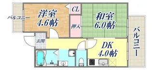 シャロン鷹取東【2階】の間取り