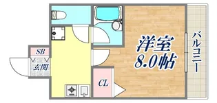 ラナップスクエア三宮プライム【7階】の間取り