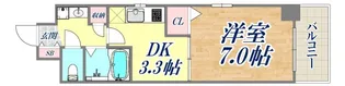 1DKの間取り画像