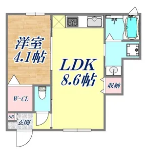 クレール【1階】の間取り