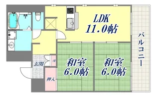 トラスティー御影【2階】の間取り