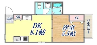 宝ハイツ【2階】の間取り