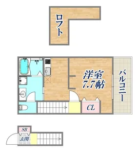 あんしん+明神町08-3007【2階】の間取り