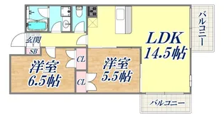 HKマンション【5階】の間取り