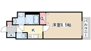エスティ・ロアール神戸駅前【9階】の間取り