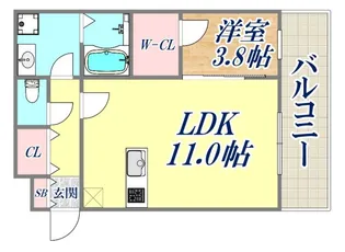 1LDKの間取り画像