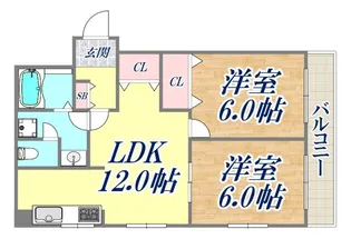 本山コアマンション【2階】の間取り